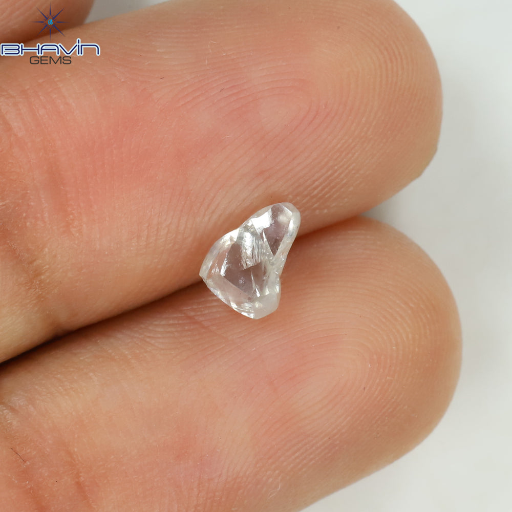 0.67 CT Rough Shape Natural Diamond White Color VS2 Clarity (5.85 MM)