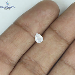 0.34 CT Pear Shape Natural Diamond White Color VS2 Clarity (4.94 MM)