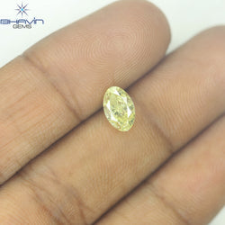 GIA Certified 1.01 CT Oval Shape Natural Diamond Yellow Color (7.45 MM)
