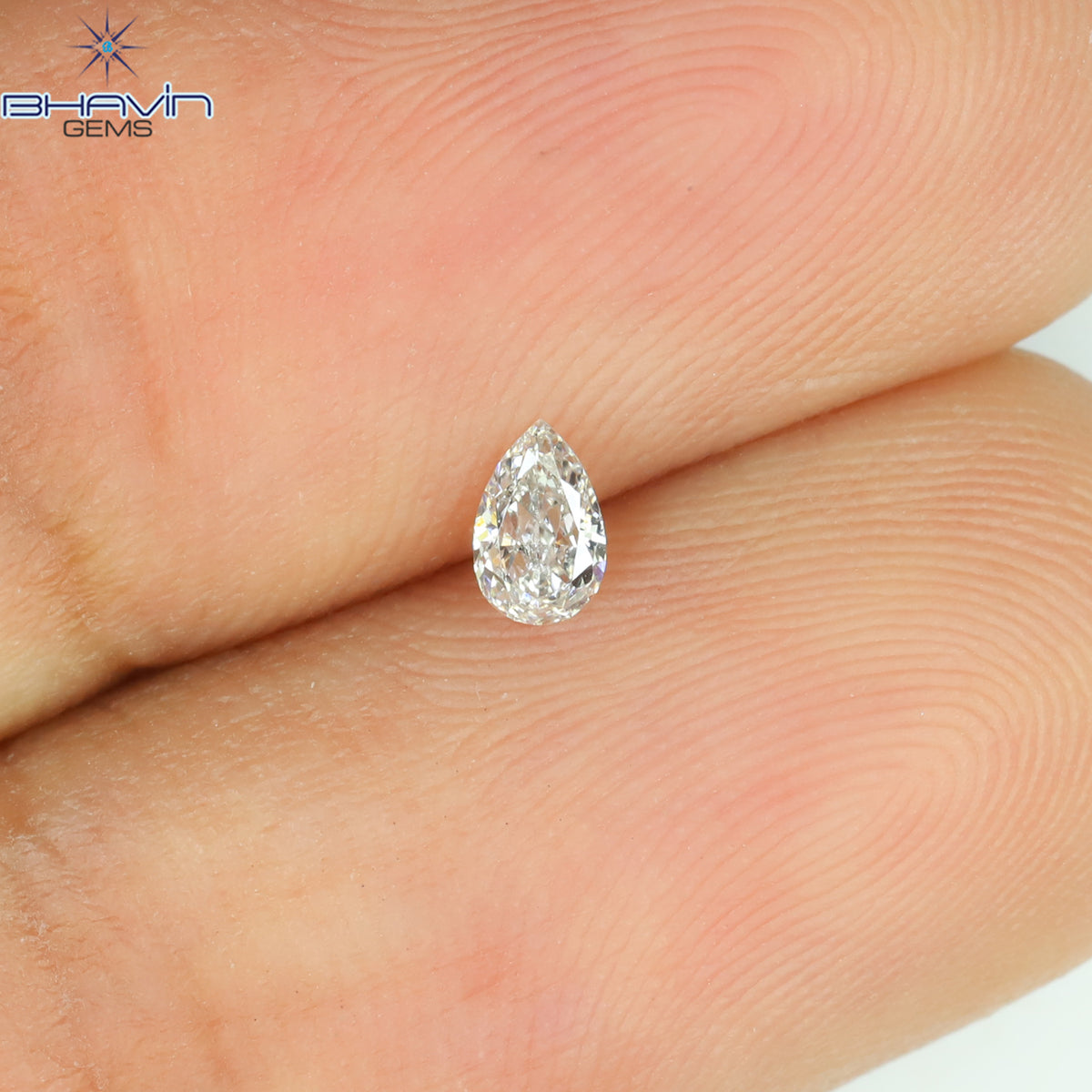 0.08 CT ペアシェイプ ナチュラル ダイヤモンド ピンク色 VS1 クラリティ (3.45 MM)