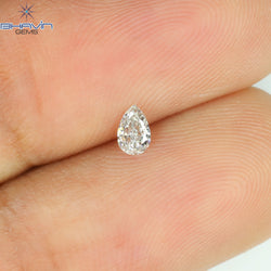 0.10 CT Pear Shape Natural Diamond Pink Color VS1 Clarity (3.97 MM)