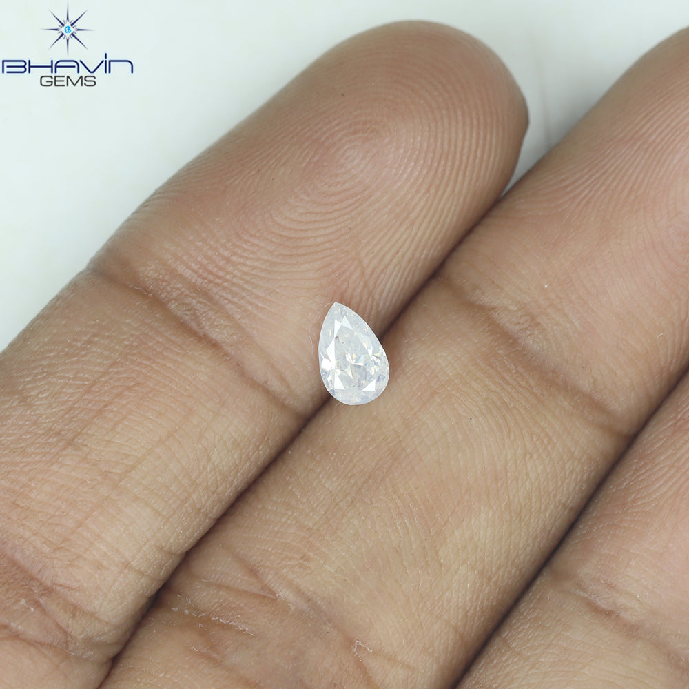 0.31 CT Pear Shape Natural Diamond White Color I1 Clarity (5.60 MM)