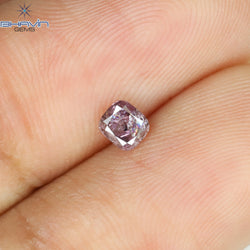 0.21 CT Cushion Shape Natural Diamond Pink Color I2 Clarity (3.47 MM)