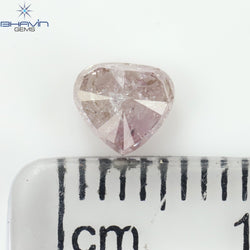 0.70 CT ハート シェイプ ナチュラル ダイヤモンド オレンジ色 SI2 クラリティ (5.80 MM)
