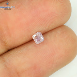 0.17 CT Cushion Shape Natural Diamond Pink Color I2 Clarity (3.17 MM)