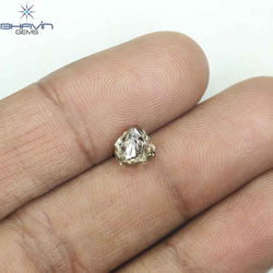 1.31 CT Rough Shape Natural Diamond Dark Brown Color VS2 Clarity (5.98 MM)