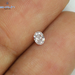 0.12 CT Oval Shape Natural Diamond Pink Color SI1 Clarity (3.50 MM)