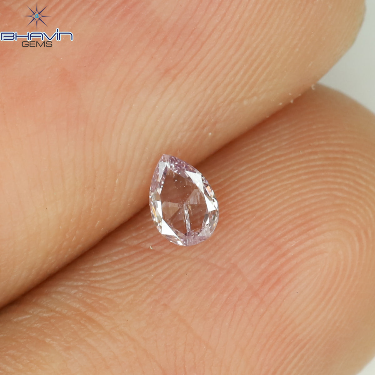 0.09 CT Natural Pear Diamond Pink Color Clarity I1 (3.97 MM)