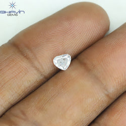 0.25 CT Heart Shape Natural Diamond White Color I1 Clarity (3.98 MM)