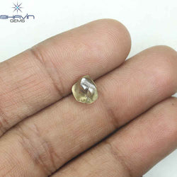 1.53 CT Rough Shape Natural Diamond Dark Brown Color SI2 Clarity (6.93 MM)