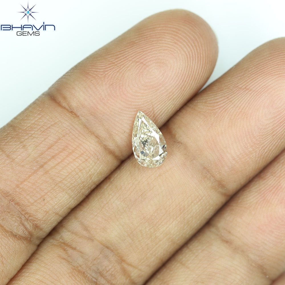 0.90 CT Pear Diamond Natural White Color SI2 Clarity (8.21 MM)