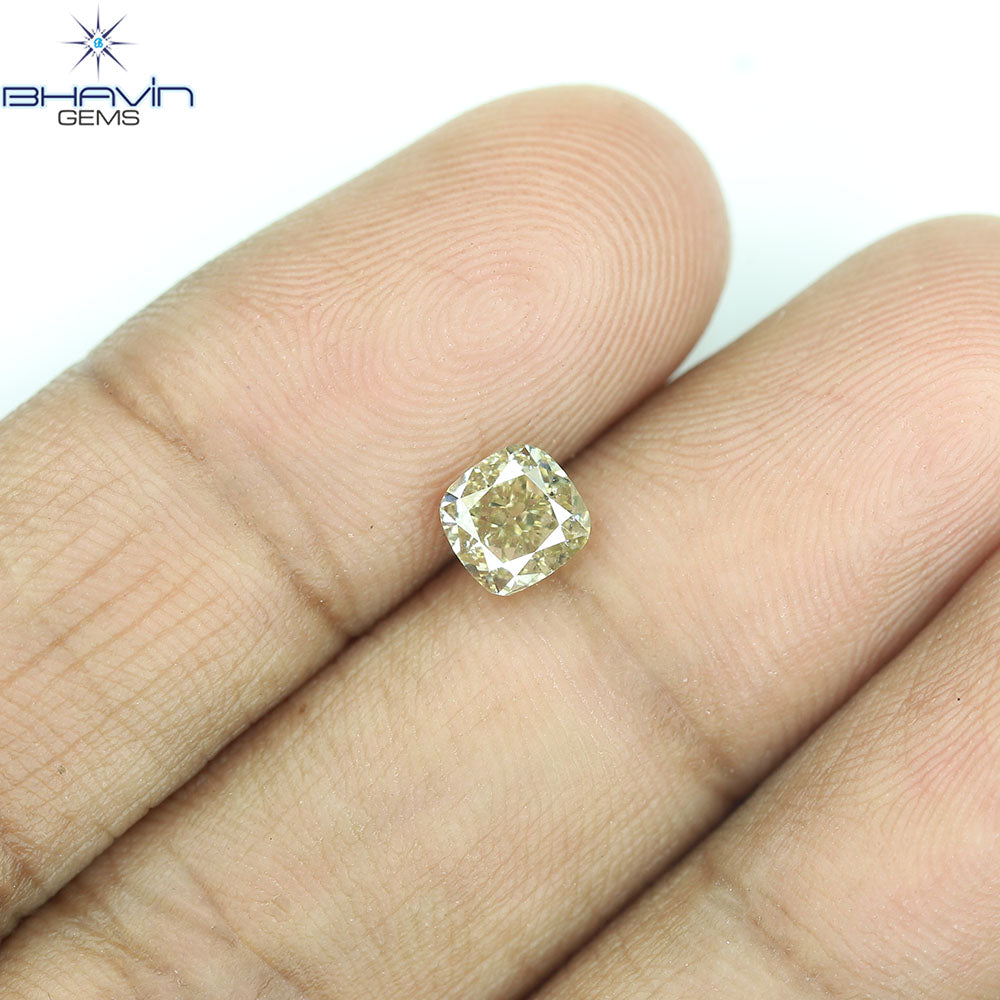 0.82 CT Cushion Diamond Natural Brown Color SI Clarity (5.03 MM)