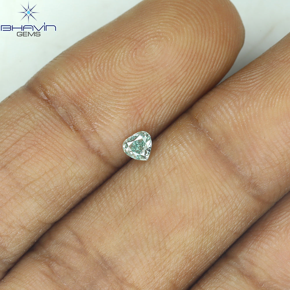 0.27 CT ハート シェイプ ナチュラル ルース ダイヤモンド ピンク色 VS2 クラリティ (4.40 MM)