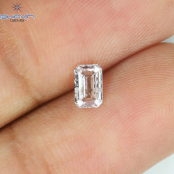 0.30 CT Emerald Shape Natural Diamond Pink Color SI2 Clarity (4.70 MM)
