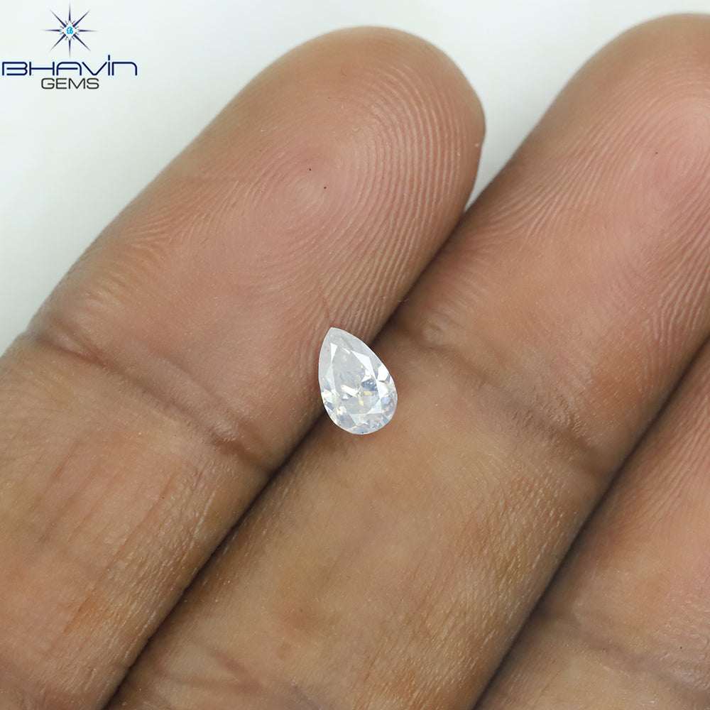 0.30 CT Pear Shape Natural Diamond White Color SI2 Clarity (5.23 MM)