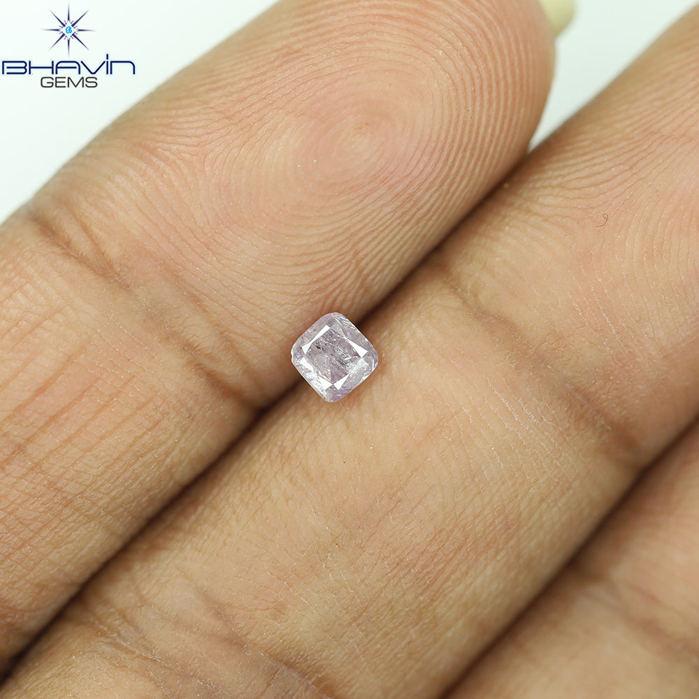 0.23 CT Radiant Diamond Natural Pink Color I3 Clarity (3.44 MM)