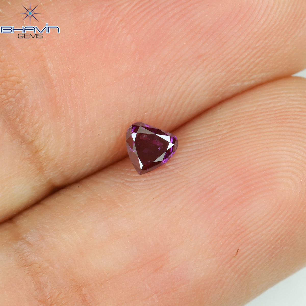 0.30 CT ハート シェイプ ピンク カラー ナチュラル ルース ダイヤモンド I1 クラリティ (4.23 MM)