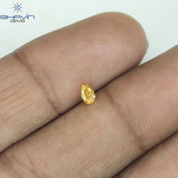 0.13 CT Pear Shape Natural Diamond Orange Color VS1 Clarity (4.00 MM)