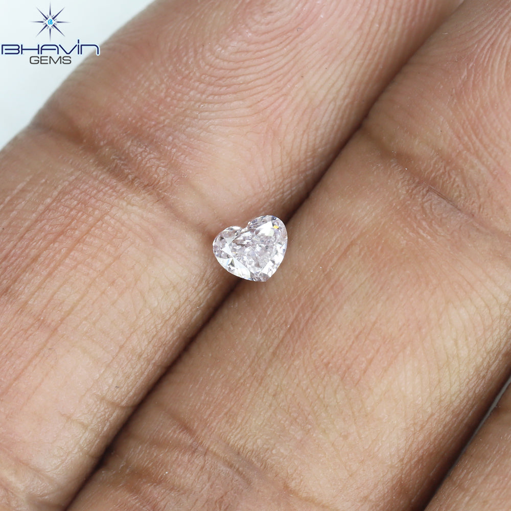 GIA Certified 0.25 CT Heart Diamond Pink Color Natural Loose Diamond (3.97 MM)