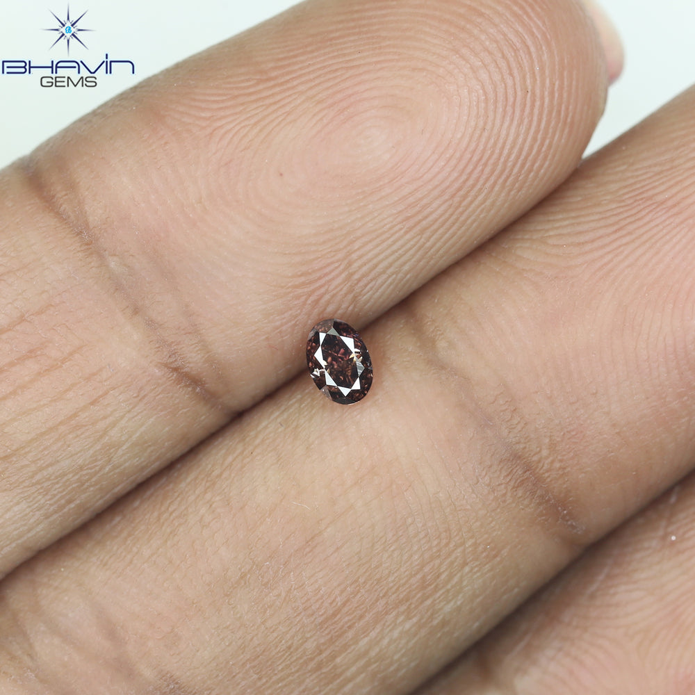 0.15 CT Oval Shape Natural Diamond Pink Color VS2 Clarity (3.86 MM)