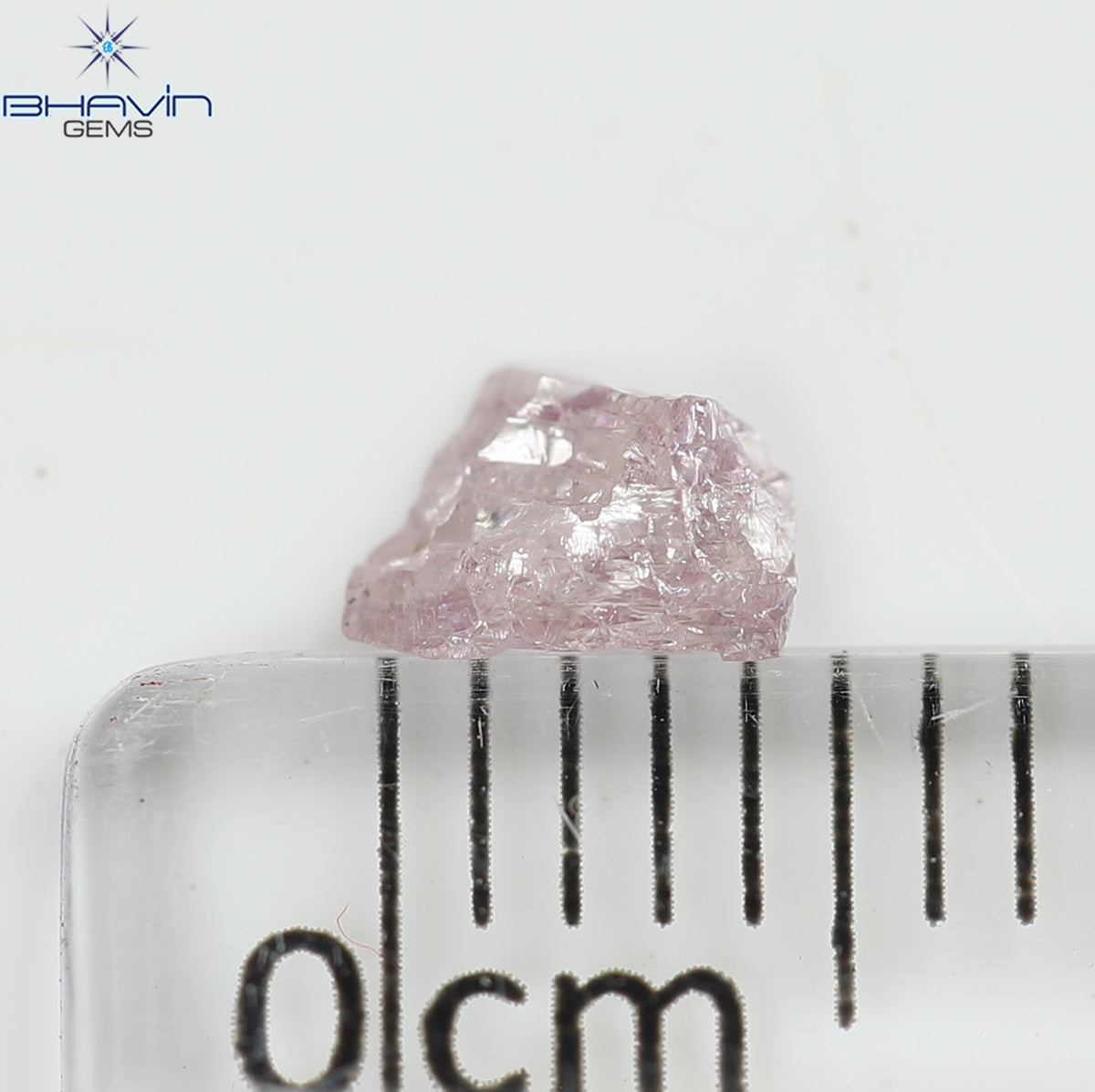 0.29 CT Natural Rough Diamond Pink Color Clarity VS (5.10 MM)