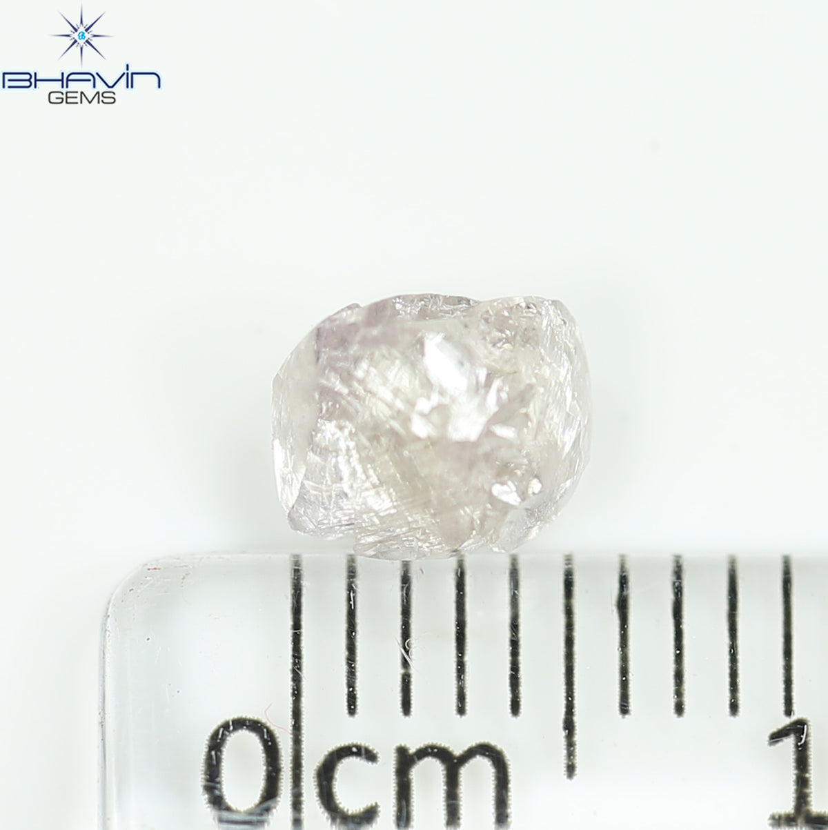 1.33 CT Natural Rough Diamond Pink Color Clarity SI (5.91 MM)