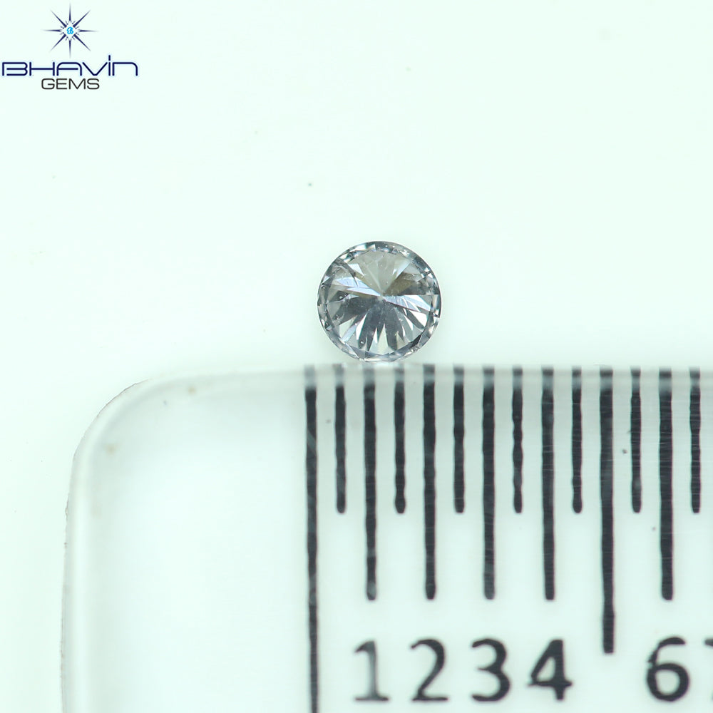 0.18 CT ラウンド ローズ カット シェイプ 天然ダイヤモンド ピンク色 I2 クラリティ (3.86 MM)