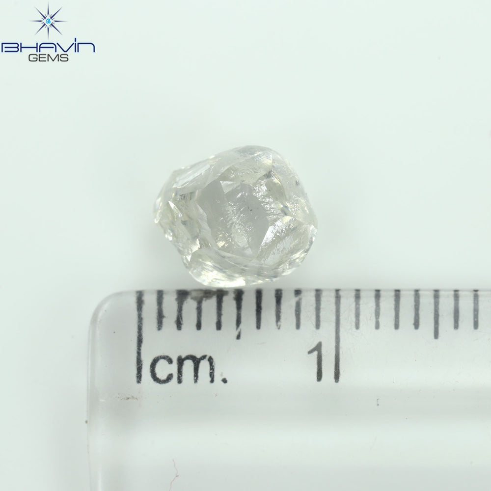 2.84 CT Rough Shape Natural Loose Diamond White (M) Color VS2 Clarity (8.41 MM)