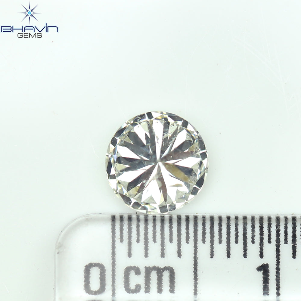 0.44 CT ラフシェイプ ナチュラル ダイヤモンド ブラック グレー (ソルト アンド パッパー) カラー I3 クラリティ (4.95 MM)