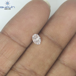 GIA Certified 0.40 CT Oval Shape Natural Diamond Pink Color (5.24 MM)