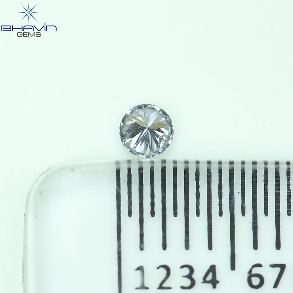 0.18 CT ラウンド ローズ カット シェイプ 天然ダイヤモンド ピンク色 I2 クラリティ (3.86 MM)