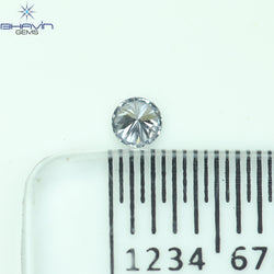 0.18 CT ラウンド ローズ カット シェイプ 天然ダイヤモンド ピンク色 I2 クラリティ (3.86 MM)