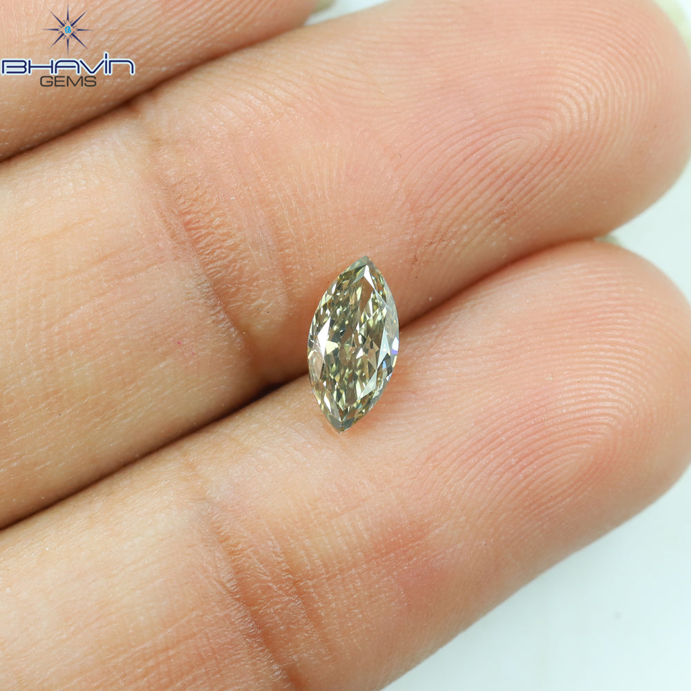0.58 CT Marquise Shape Natural Loose Diamond Grey Color VS2 Clarity (7.78 MM)
