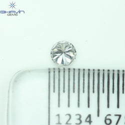 0.18 CT ラウンド ローズ カット シェイプ 天然ダイヤモンド ピンク色 I2 クラリティ (3.86 MM)