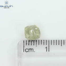 1.79 CT Rough Shape Natural Loose Diamond Yellow (M) Color SI2 Clarity (6.31 MM)