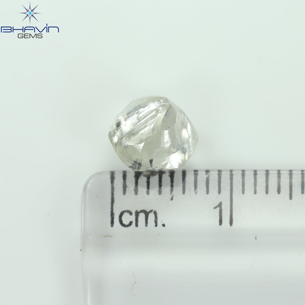 2.47 CT Rough Shape Natural Loose Diamond White (M) Color SI1 Clarity (7.57 MM)