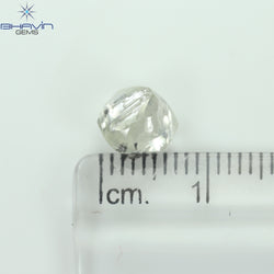 2.47 CT Rough Shape Natural Loose Diamond White (M) Color SI1 Clarity (7.57 MM)