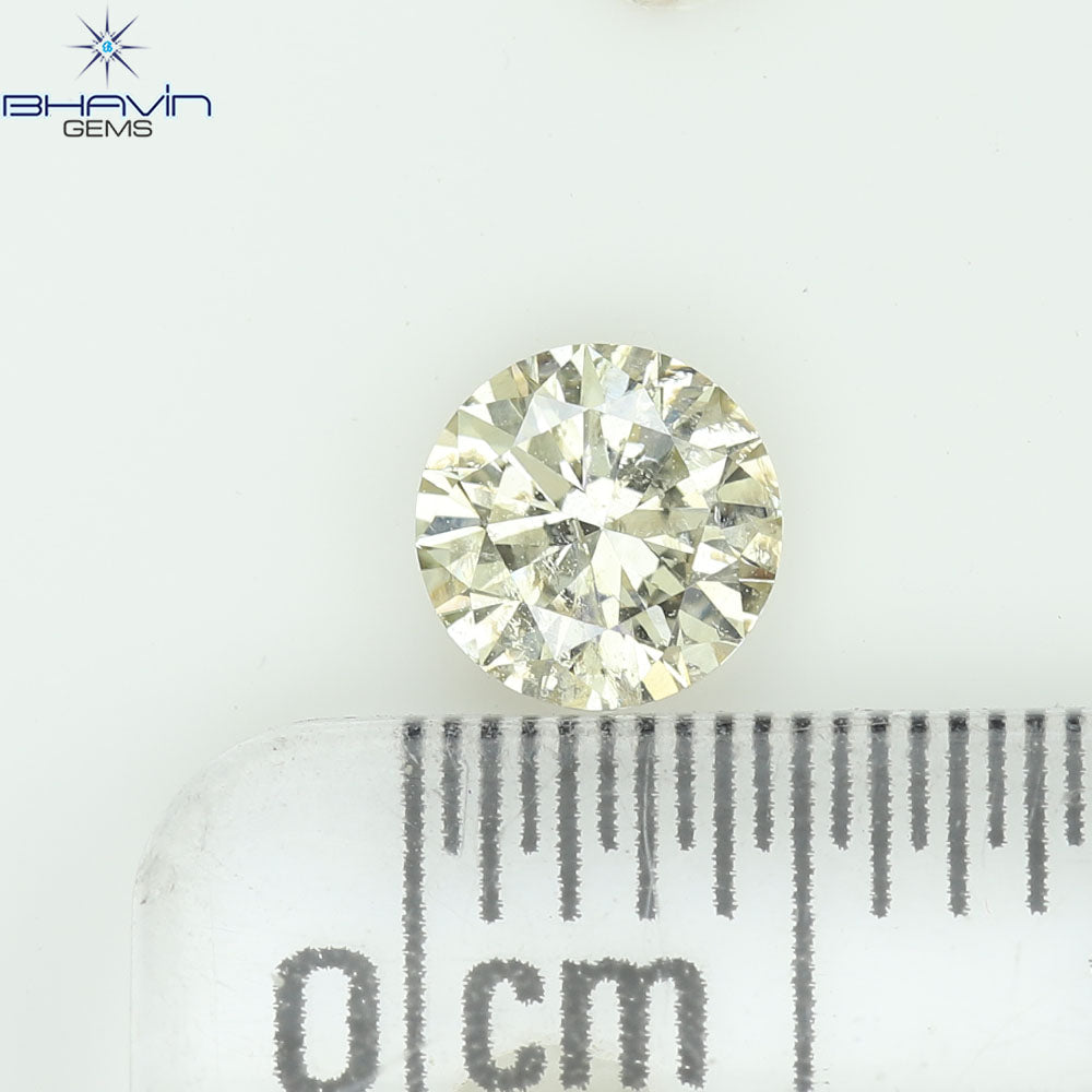 0.40 CT Natural Round Diamond Brown Color Clarity I1 (4.73 MM)