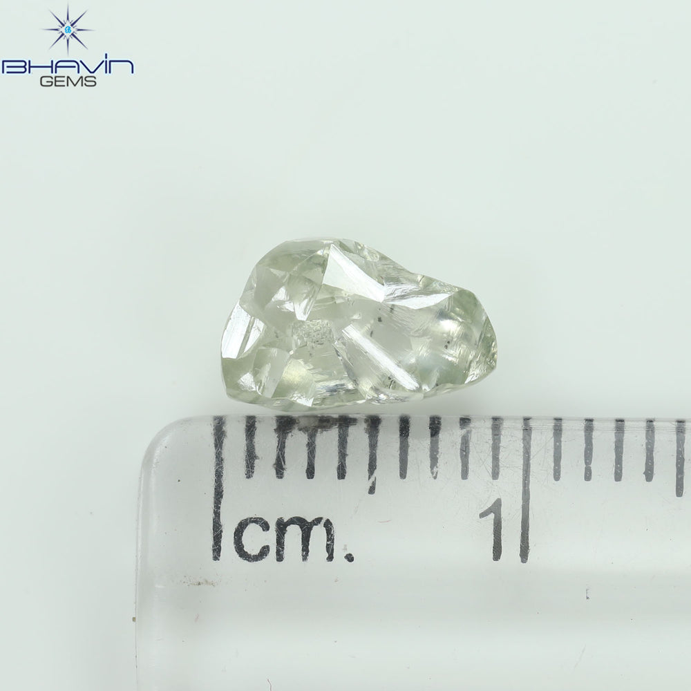 1.85 CT Rough Shape Natural Loose Diamond White (M) Color SI2 Clarity (8.96 MM)