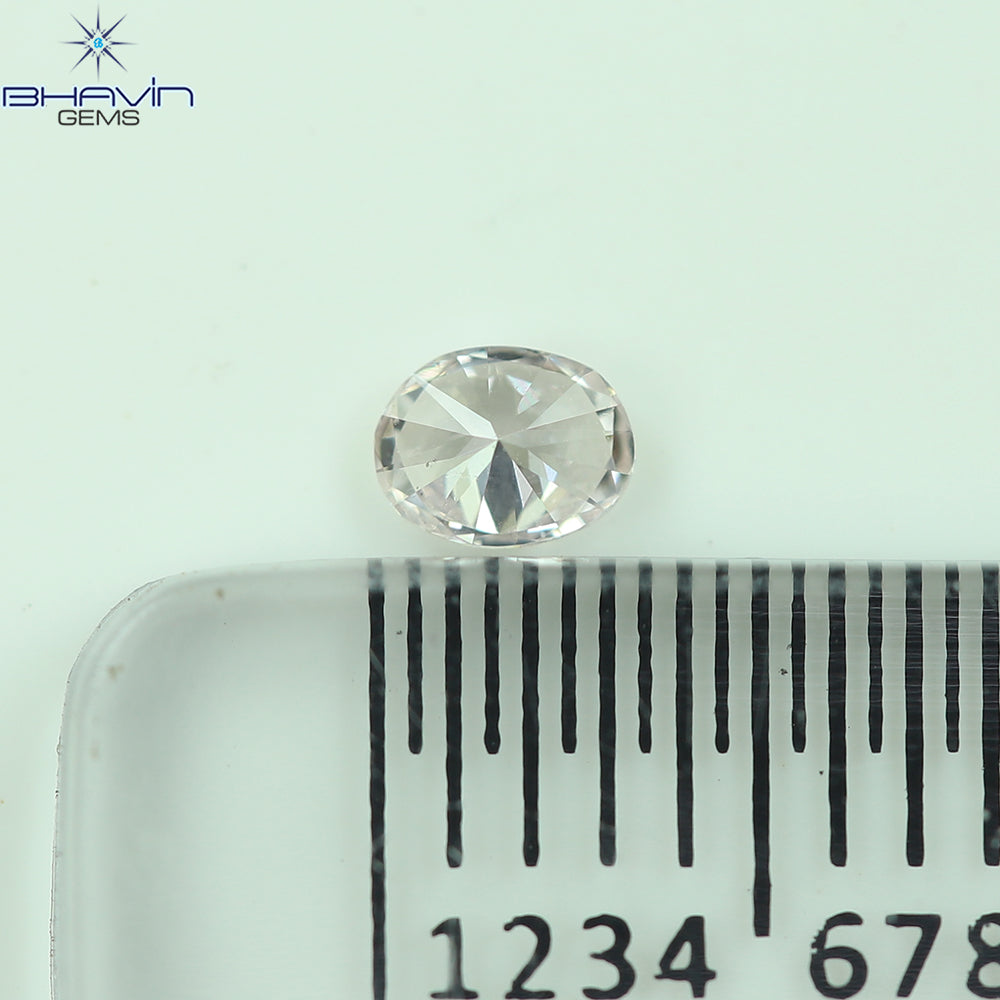 0.10 CT Oval Shape Natural Diamond Pink Color VS2 Clarity (3.45 MM)