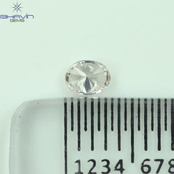 0.10 CT Oval Shape Natural Diamond Pink Color VS2 Clarity (3.45 MM)
