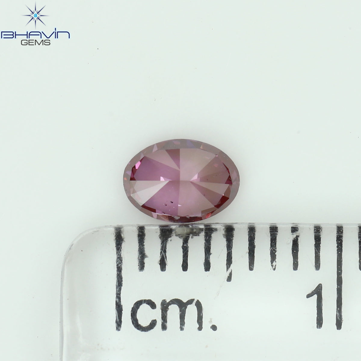 0.39 CT オーバルシェイプ 天然ダイヤモンド エンハンスドピンクカラー VS2 クラリティ (5.26 MM)