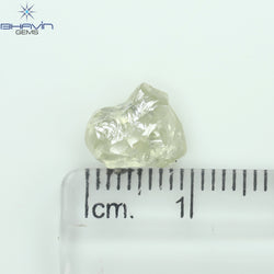 2.74 CT Rough Shape Natural Loose Diamond Yellow (M) Color SI1 Clarity (9.42 MM)