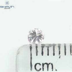 0.10 CT Round Cut Natural Diamond Pink Color VS1 Clarity