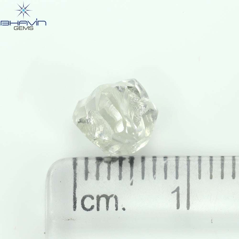 2.20 CT Rough Shape Natural Loose Diamond White (M) Color VS2 Clarity (7.50 MM)