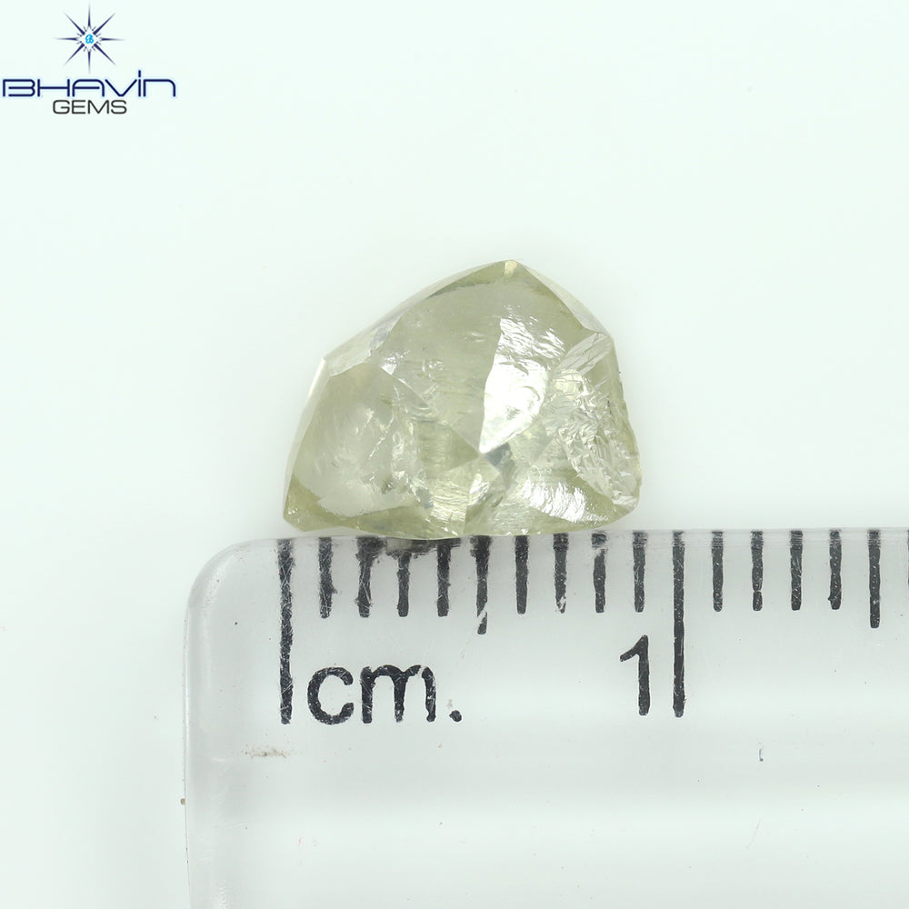 1.95 CT Rough Shape Natural Loose Diamond Yellow (M) Color VS2 Clarity (7.84 MM)