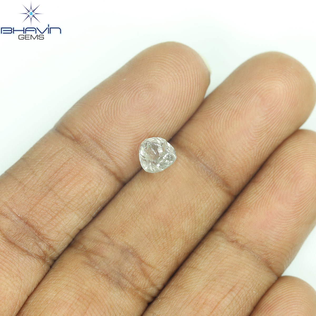 1.13 CT Natural Rough Diamond Green Color Clarity VS (5.60 MM)