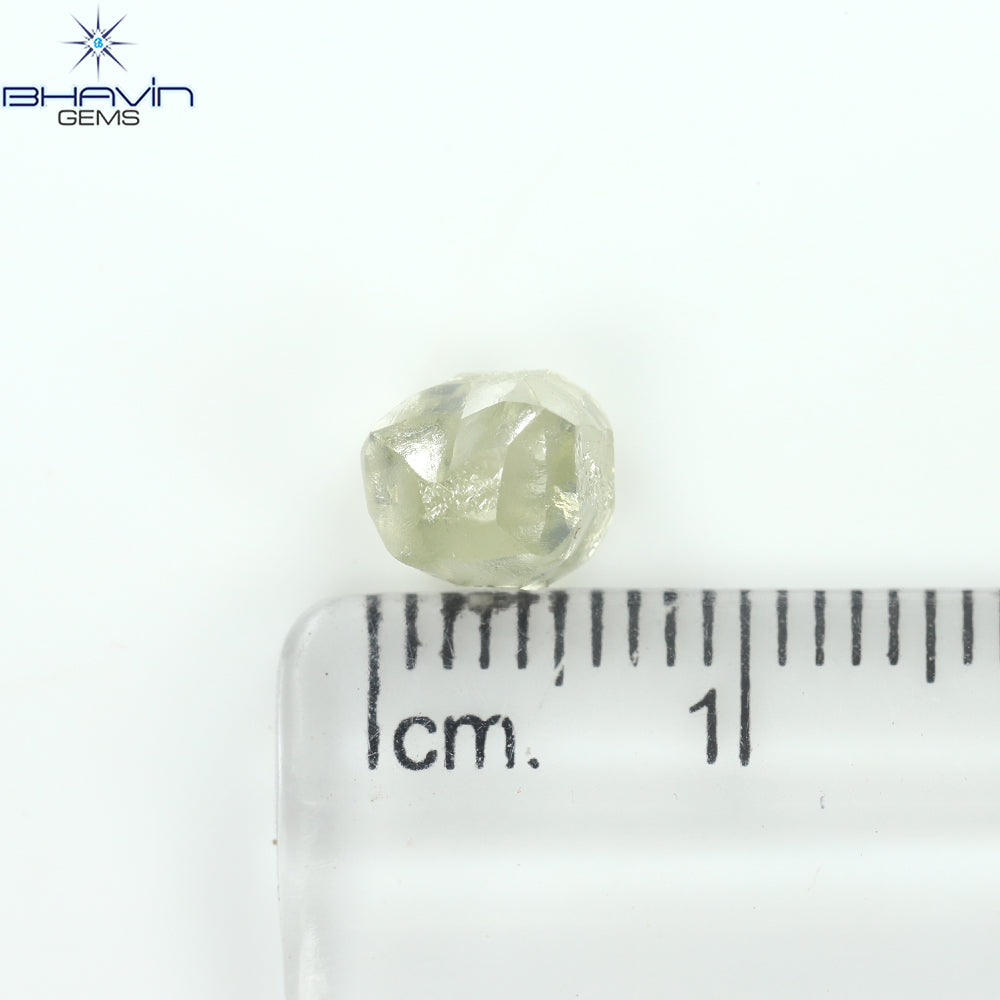 2.23 CT Rough Shape Natural Loose Diamond White (M) Color VS2 Clarity (6.40 MM)