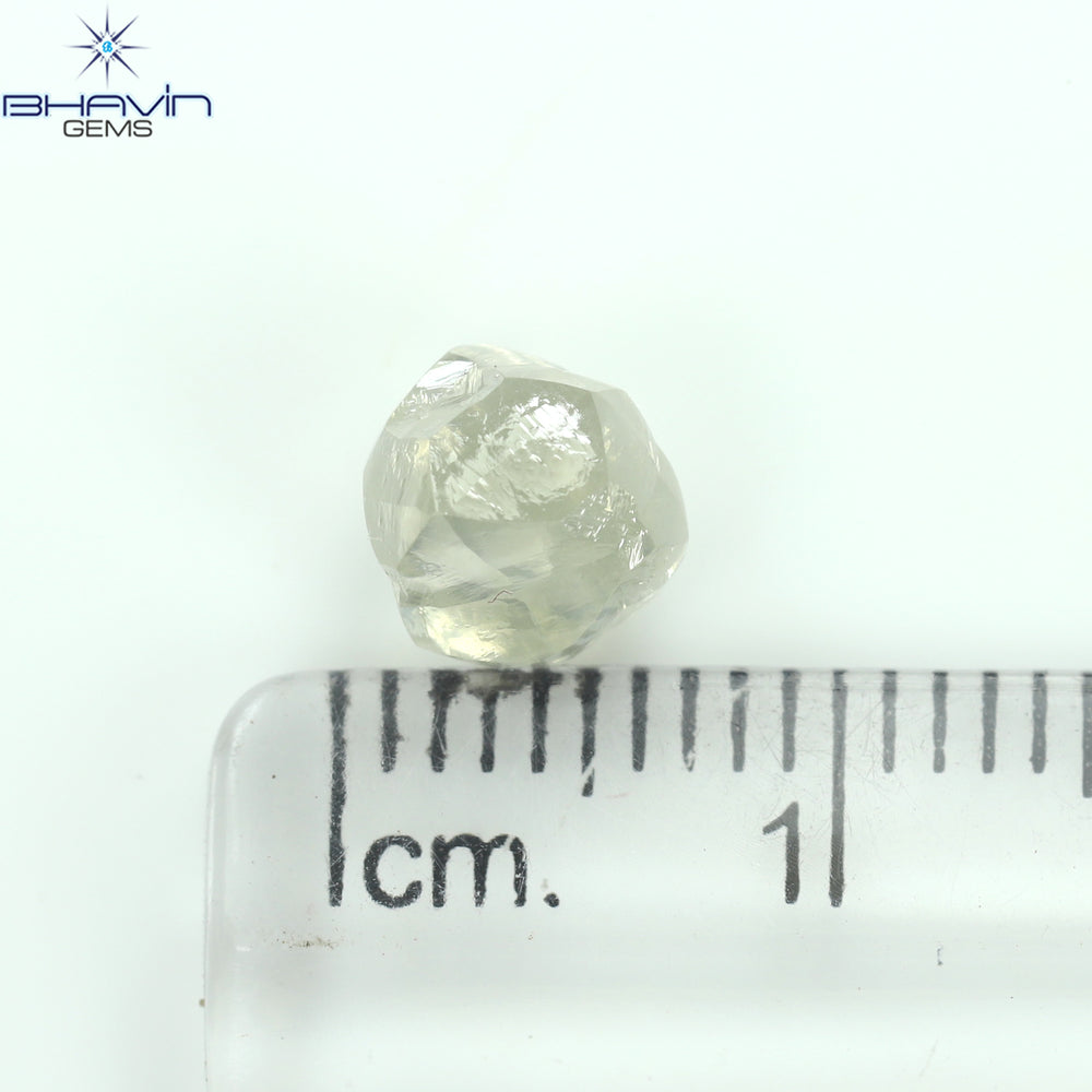 2.08 CT Rough Shape Natural Loose Diamond White (M) Color VS2 Clarity (6.57 MM)