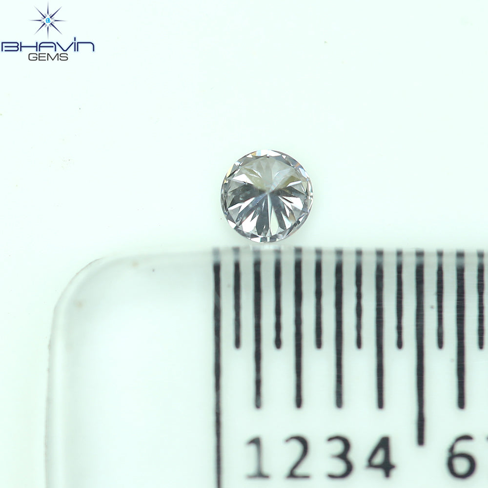 0.18 CT ラウンド ローズ カット シェイプ 天然ダイヤモンド ピンク色 I2 クラリティ (3.86 MM)
